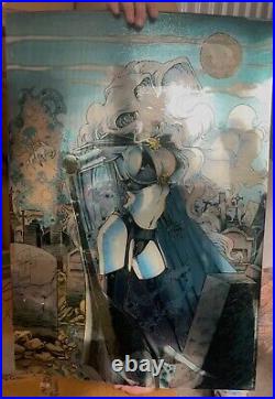 Lady Death Chromium Poster 19×27 RARE 1994 Chaos Comics Brand New