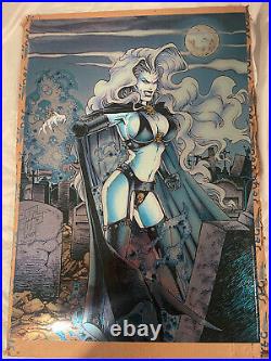 Lady Death Chromium Poster 19×27 RARE 1994 Chaos Comics Great Shape
