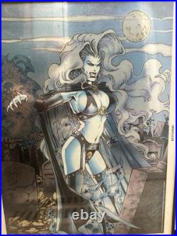 Lady Death Chromium Poster 19×27 RARE 1994 Chaos Comics Mint condition