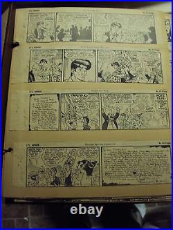 Lil Abner Collection Scrap book, 250+ Dailies, 4 Glasses & Posters 1940s & 50s