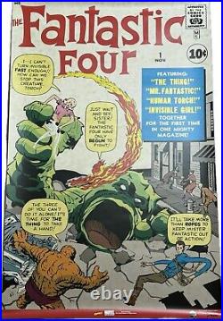 Limited Print The Fantastic Four Marvel Comic Book No. 1 Cover Poster 75 of 500