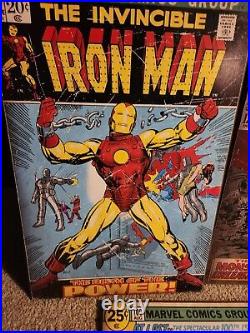 Lot 5 Retro Comic Book Wooden Wall Art Poster 13x19 Marvel Comics Hulk Xmen