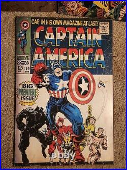 Lot 5 Retro Comic Book Wooden Wall Art Poster 13x19 Marvel Comics Hulk Xmen