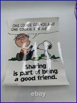 (Lot Of 10) Vintage Peanuts Snoopy Posters For Schools 22x17 Motivational