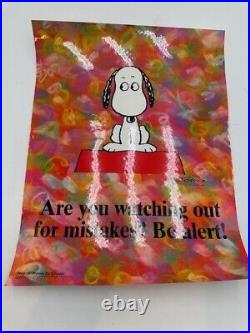 (Lot Of 10) Vintage Peanuts Snoopy Posters For Schools 22x17 Motivational