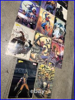 Lot Of 14 Vintage Wizard Magazine Mini Posters Double Sided Spawn 16x11 Marvel