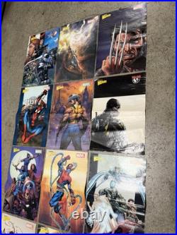 Lot Of 14 Vintage Wizard Magazine Mini Posters Double Sided Spawn 16x11 Marvel