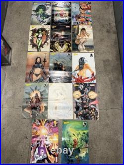 Lot Of 14 Vintage Wizard Magazine Mini Posters Double Sided Spawn 16x11 Marvel