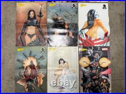 Lot Of 14 Vintage Wizard Magazine Mini Posters Double Sided Spawn 16x11 Marvel