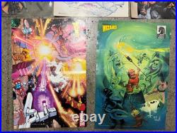 Lot Of 14 Vintage Wizard Magazine Mini Posters Double Sided Spawn 16x11 Marvel