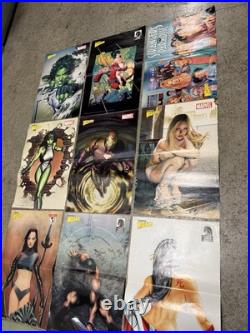 Lot Of 14 Vintage Wizard Magazine Mini Posters Double Sided Spawn 16x11 Marvel