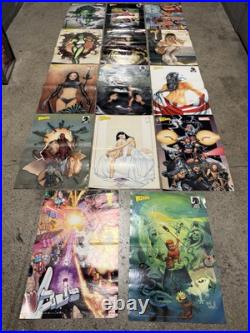 Lot Of 14 Vintage Wizard Magazine Mini Posters Double Sided Spawn 16x11 Marvel
