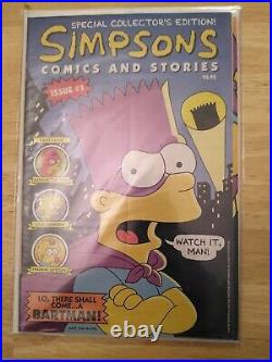 Lot Of (6)Simpsons Comics and Stories #1 In Sealed Polybag WithPoster Read