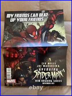 Lot of 15 AVENGING SPIDER-MAN Comics, Poster 1st App Carol Danvers/Capt Marvel