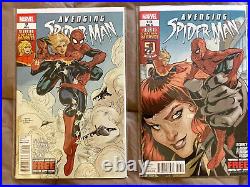 Lot of 15 AVENGING SPIDER-MAN Comics, Poster 1st App Carol Danvers/Capt Marvel