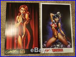Lot of 18 17x11 Prints signed by J Scott Campbell