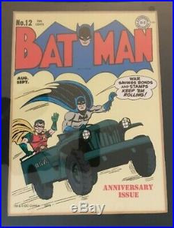 Lot of 4 Marvel Custom Framed Comic Book Posters Bat Man #1 #12 Superman #28 #33