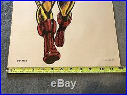 Lot of (5) Posters (12x16) VTG 60s Marvel Comics Group Spider Man- Iron Man