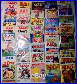 Lot of 84 1964-2003 MAD Magazines, LP Records, 1966 Mad Show Poster & Programs