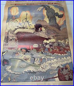 Lyoner Feininger Poster Karikaturen Comics 1981 Chicago Tribune Rare Hamburg
