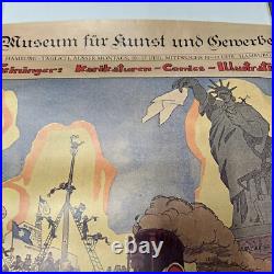 Lyoner Feininger Poster Karikaturen Comics 1981 Chicago Tribune Rare Hamburg