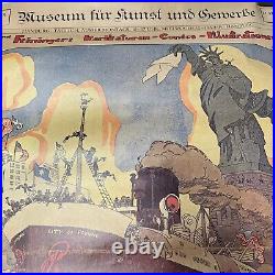 Lyoner Feininger Poster Karikaturen Comics 1981 Chicago Tribune Rare Hamburg