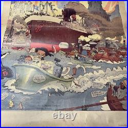 Lyoner Feininger Poster Karikaturen Comics 1981 Chicago Tribune Rare Hamburg