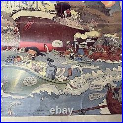 Lyoner Feininger Poster Karikaturen Comics 1981 Chicago Tribune Rare Hamburg