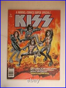 MARVEL COMICS SUPER SPECIAL #1, KISS BLOOD INK/HISTORY, WithPOSTER, 1977, VF (8.0)