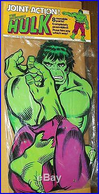 MARVEL INCREDIBLE HULK JOINT ACTION POSABLE POSTER NEW SEALED 1978 #sw-182