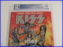 MARVEL SUPER SPECIAL #1 KISS WithPOSTER GENE BLOOD INK PGX GRADED 7.0 FREE CGC BAG
