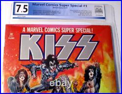 MARVEL SUPER SPECIAL #1 KISS WithPOSTER GENE BLOOD INK PGX GRADED 7.5 + CGC BAG