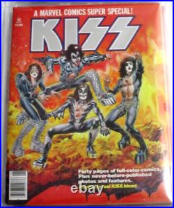 MARVEL SUPER SPECIAL #1 KISS WithPOSTER GENE BLOOD INK PGX GRADED 8.0 + CGC BAG