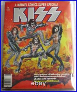 MARVEL SUPER SPECIAL #1 KISS WithPOSTER GENE BLOOD INK PGX GRADED 8.0 FREE CGC BG
