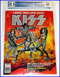 MARVEL SUPER SPECIAL #1 KISS WithPOSTER GENE BLOOD INK PGX GRADED 8.5 FREE CGC BG