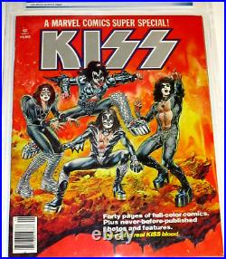 MARVEL SUPER SPECIAL #1 KISS WithPOSTER GENE BLOOD INK PGX GRADED 8.5 FREE CGC BG