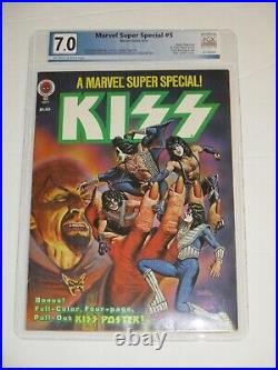 MARVEL SUPER SPECIAL #5 KISS WithPOSTER GENE PAUL ACE PGX GRADED 7.0 FREE CGC BAG