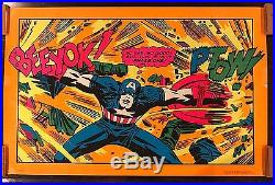 MARVEL THIRD EYE BLACKLIGHT POSTER Captain America 1971 Marvelmania