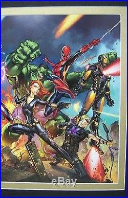 MARVEL UNIVERSE print signed by STAN LEE, matted