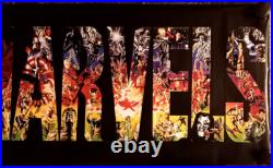 MARVELS Comic Jumbo Logo Poster Marvel Comics 1994 Alex Ross Art 30x59 MINT
