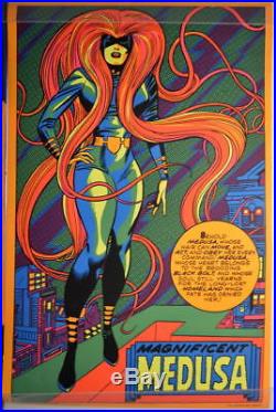 MEDUSA / INHUMANS THIRD EYE BLACKLIGHT POSTER 1971 Rare Marvelmania
