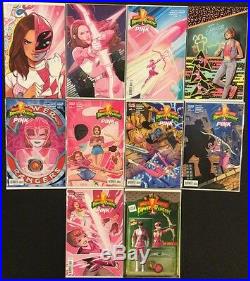 MIGHTY MORPHIN POWER RANGERS PINK #1 6 Comic GLITTER Variant Extras Poster NM