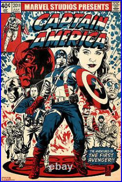 MONDO Captain America First Avenger Screenprint Mark Brooks LE 170 24x36