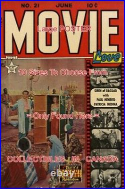 MOVIE LOVE 1953 Henreid SIREN OF BAGDAD = POSTER Comic Book 10 SIZES 17 64