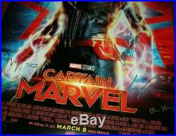 MS. CAPTAIN MARVEL Cast Signed DS Movie Poster BRIE LARSON AVENGERS Comic 1