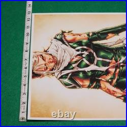 Mark Brooks Rogue X-Men Marvel Signed Art Print 19x13 Battle Damage Pinup