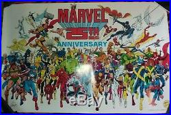 Marvel 25th Anniversary Poster 1986 Poster Gammil\Rubenstien Signed By Stan Lee