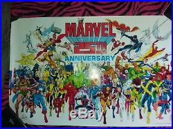 Marvel 25th Anniversary Poster 1986 Poster Gammil\Rubenstien Signed By Stan Lee