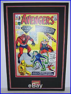 Marvel AVENGERS #2 Jack Kirby cover poster Signed by STAN LEE. Matted