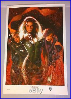 Marvel Adam Hughes X-Girlfriends Art Print #32/100 Rogue Phoenix Psylocke Rare